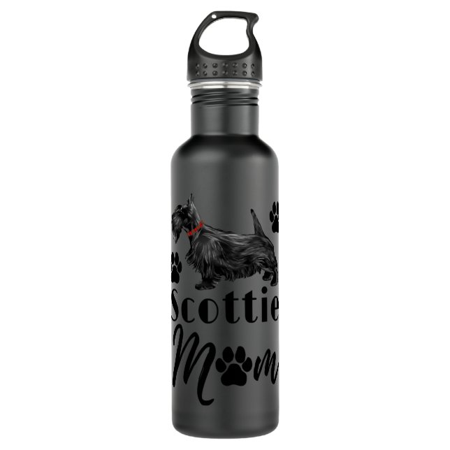 Scottish Terrier Scottie Dog Mom   Stainless Steel Water Bottle (Front)