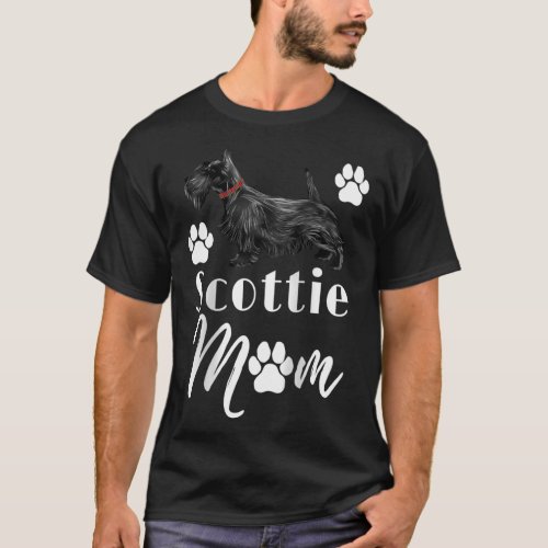 Scottish Terrier Scottie Dog Mom T_Shirt