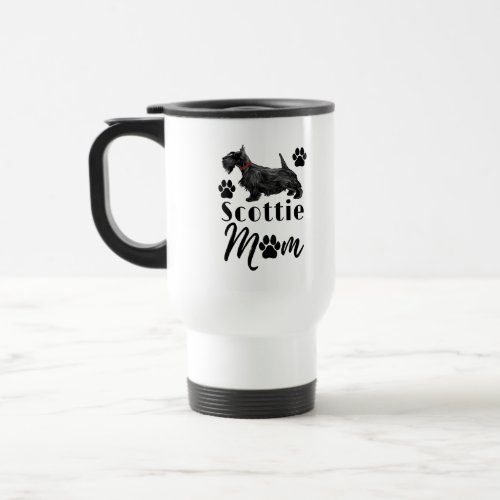 Scottish Terrier Scottie Dog Mom Travel Mug