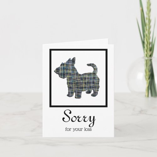 Scottish Terrier  Scottie Dog Pet Sympathy Card