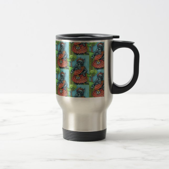 SCOTTISH TERRIER, SCOTTIE DOG PRIDE Kilt Sporran Travel Mug (Right)