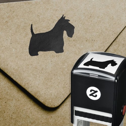 Scottish Terrier Scottie Dog Silhouette Self_inking Stamp