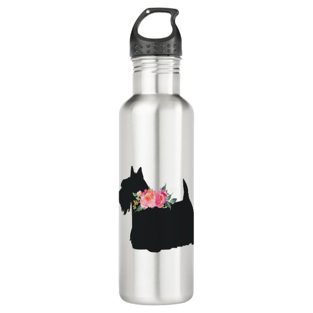 Scottish Terrier Scottie Dog Stainless Steel Water Bottle (Front)