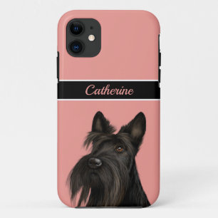 Scottish Terrier (Scotty Dog) - Pink iPhone 11 Case