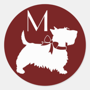 Scottish Terrier Scotty Dog Puppy Scottie Classic  Classic Round Sticker