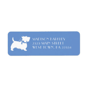 Scottish Terrier Scotty Dog Puppy Scottie Label