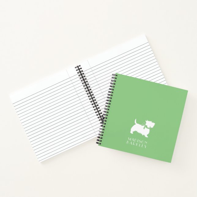 Scottish Terrier Scotty Dog Puppy Scottie Notebook (Inside)