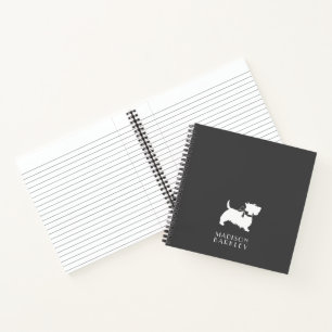 Scottish Terrier Scotty Dog Puppy Scottie Notebook