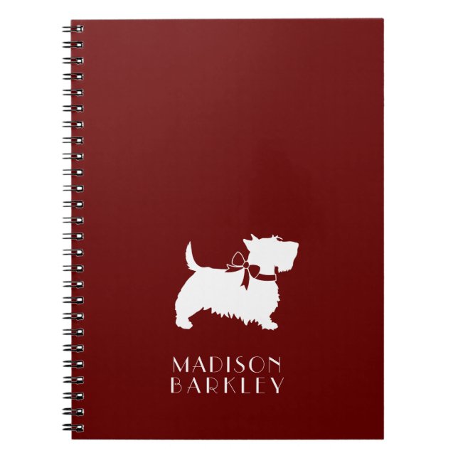 Scottish Terrier Scotty Dog Puppy Scottie Notebook (Front)