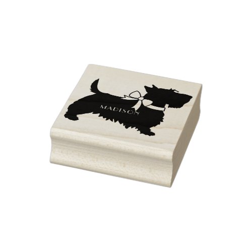 Scottish Terrier Scotty Dog Puppy Scottie Rubber Stamp