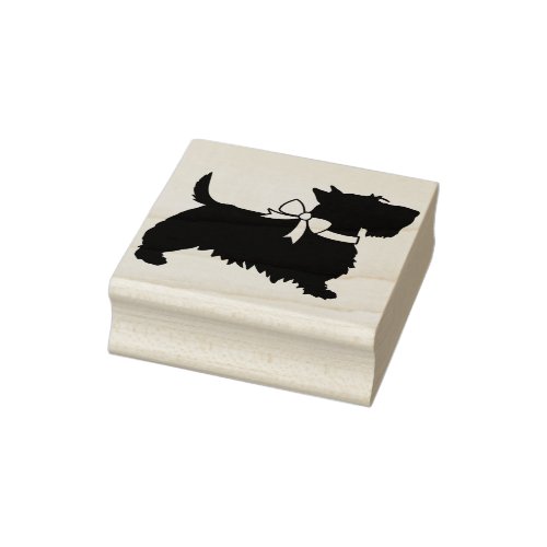 Scottish Terrier Scotty Dog Puppy Scottie Rubber Stamp