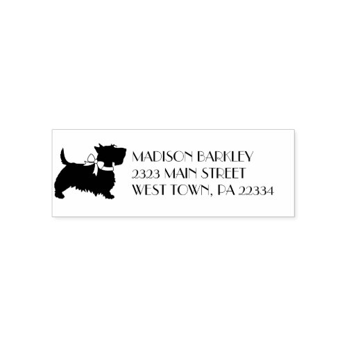 Scottish Terrier Scotty Dog Puppy Scottie Self_inking Stamp