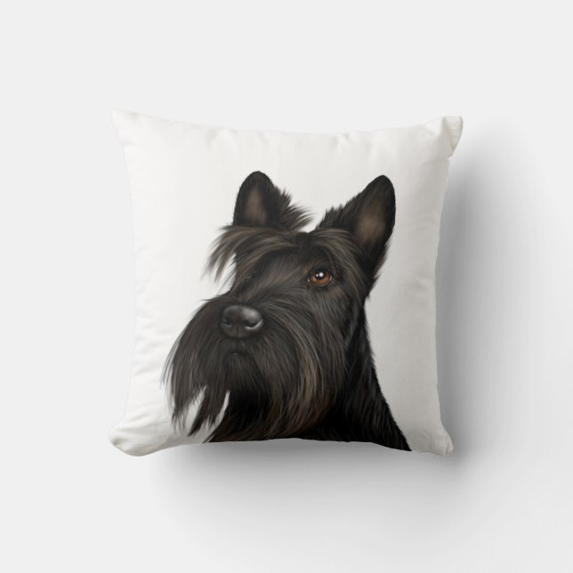 Scottish Terrier (Scotty Dog)  Throw Pillow (Front)