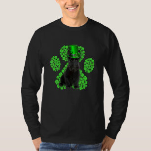 Scottish Terrier Shamrock Paw C St Patrick's Day T-Shirt