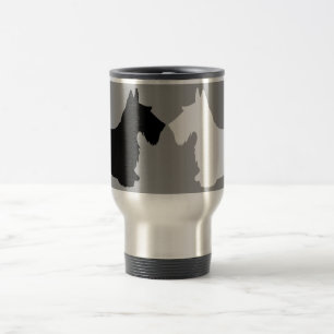 Scottish Terrier Silhouette Duet Travel Mug