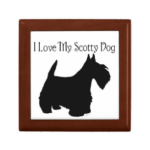 Scottish Terrier Silhouette Keepsake Box