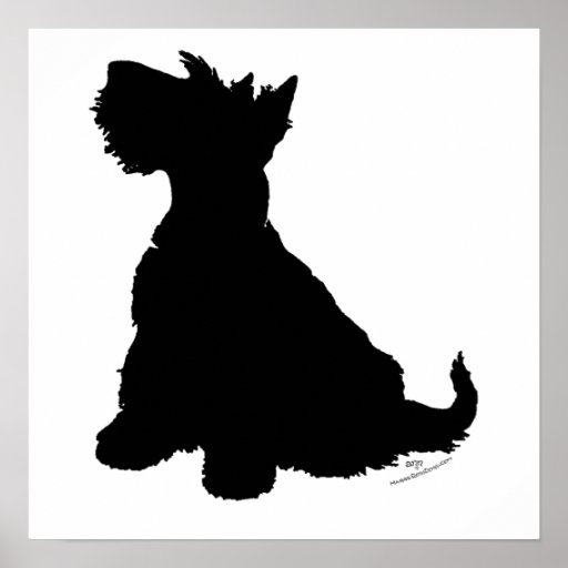 Scottish Terrier Silhouette Print | Zazzle