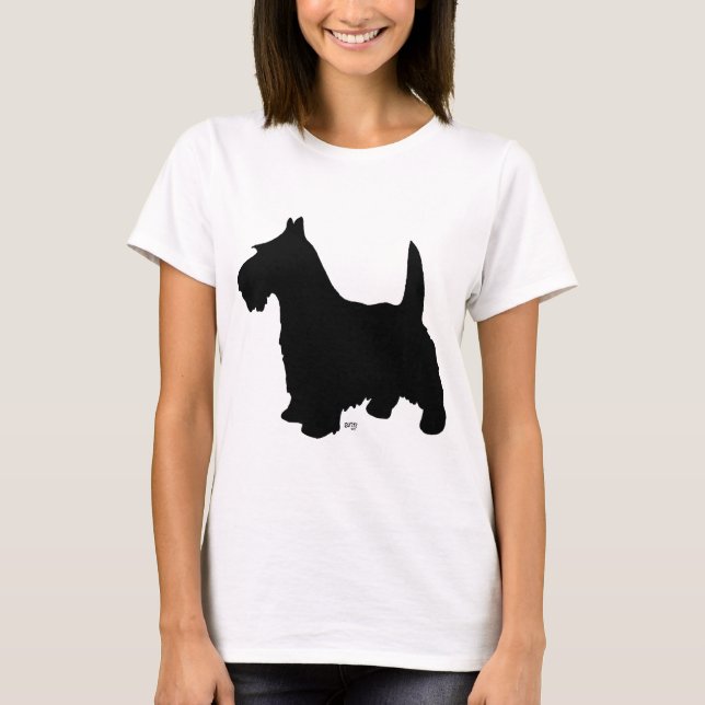 Scottish Terrier Silhouette T-Shirt (Front)