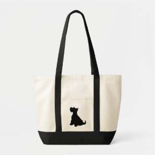 Scottish Terrier Silhouette Tote Bag