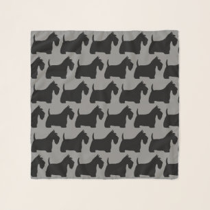 Scottish Terrier Silhouettes Pattern Scarf