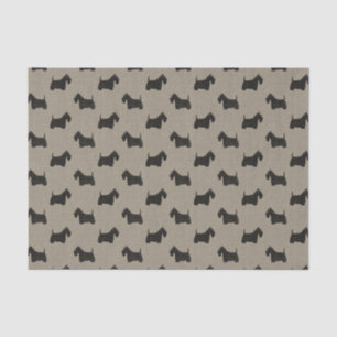 Scottish Terrier Silhouettes Pattern Scottie Dogs Tissue Paper