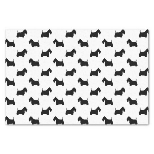 Scottish Terrier Silhouettes Pattern Scottie Dogs Tissue Paper