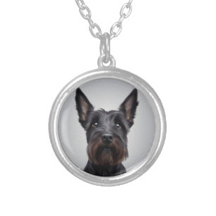 Scottish Terrier Silver Plated Necklace