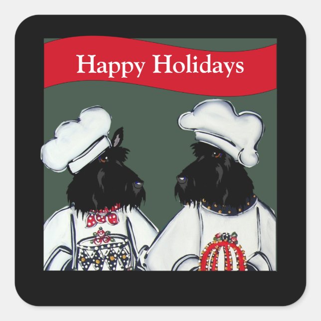 Scottish Terrier Square Sticker (Front)