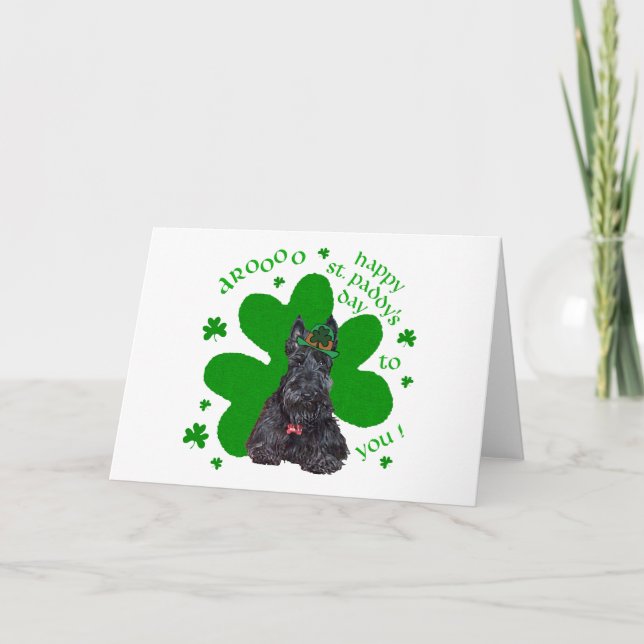 Scottish Terrier St. Paddys Day Card (Front)