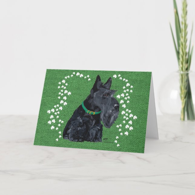 Scottish Terrier St Patricks Day Card (Front)