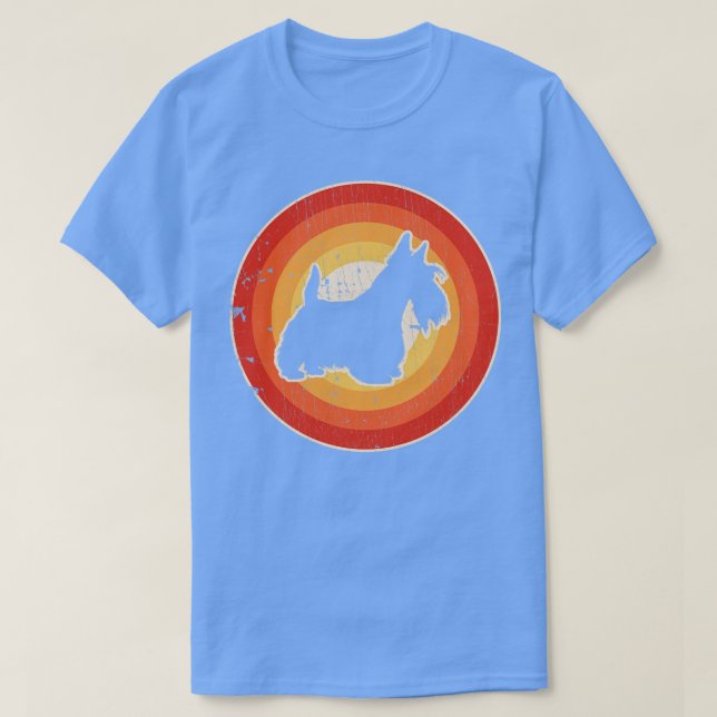 Scottish Terrier Sunset Retro for Men Women Boys G T-Shirt (Design Front)