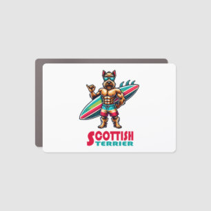 Scottish Terrier Surfer Car Magnet