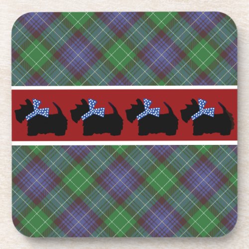 Scottish Terrier Tartan  Beverage Coaster