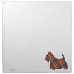 Scottish Terrier Tartan Silhouette Cloth Napkin