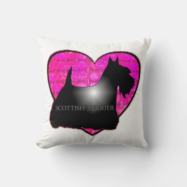 Scottish Terrier Throw Pillow (Front)