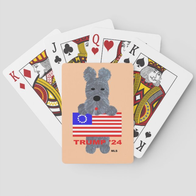 Scottish Terrier/Trump '24 Playing cards. Poker Cards (Back)