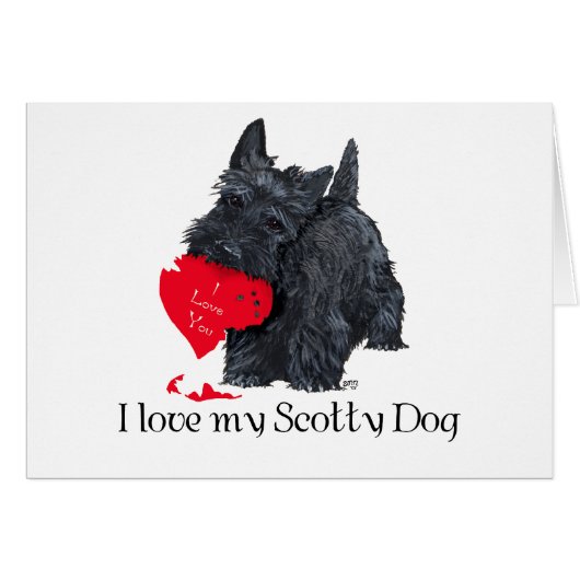 Scottish Terrier Valentine Cards (Front Horizontal)