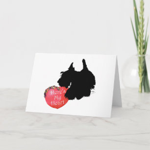 Scottish Terrier Valentine Holiday Card