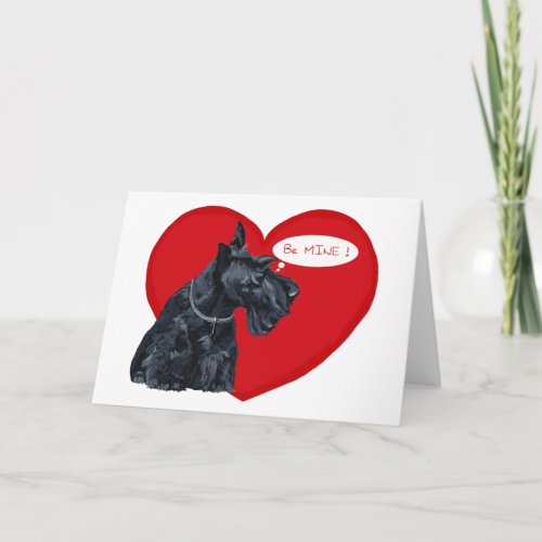 Scottish Terrier Valentine Holiday Card