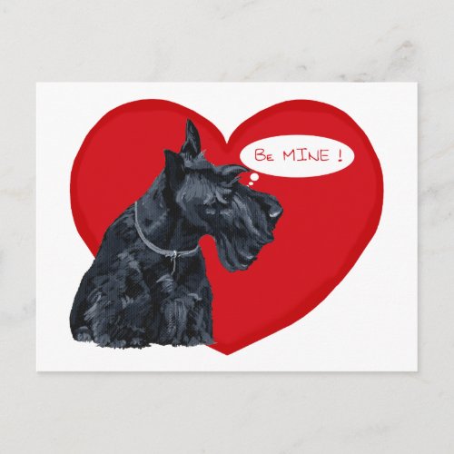 Scottish Terrier Valentine Holiday Postcard