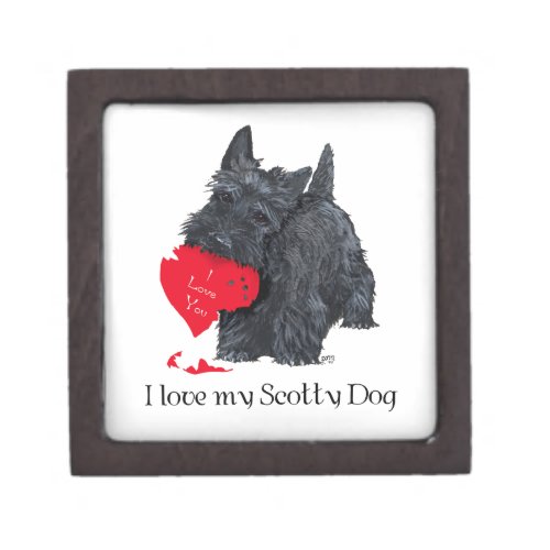 Scottish Terrier Valentine Keepsake Box