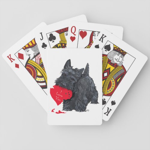 Scottish Terrier Valentine Poker Cards