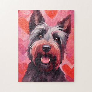 Scottish Terrier Valentines day Jigsaw Puzzle