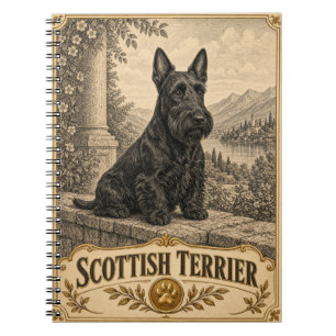 Scottish Terrier, Vintage Heritage Dog Notebook