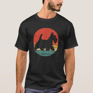 Scottish Terrier Vintage Silhouette Retro Scottie T-Shirt