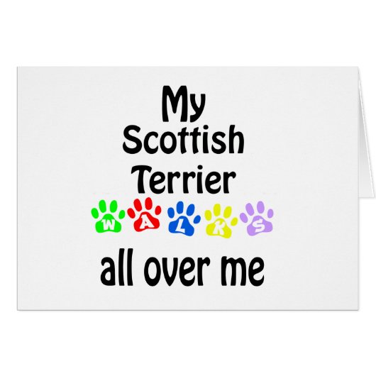 Scottish Terrier Walks Design (Front Horizontal)