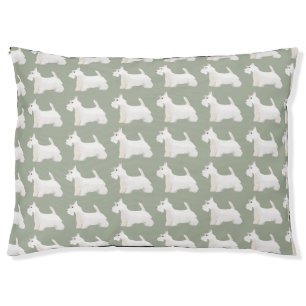 Scottish Terrier Wheaten Basic Breed Sihouette Pet Bed