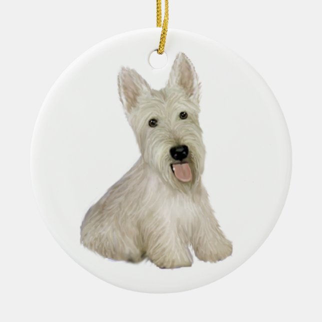 Scottish Terrier - wheaten Ceramic Ornament (Front)
