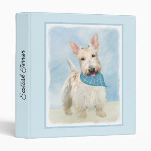 Scottish Terrier Wheaten Dog Painting Original Art 3 Ring Binder