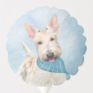 Scottish Terrier Wheaten Dog Painting Original Art Balloon